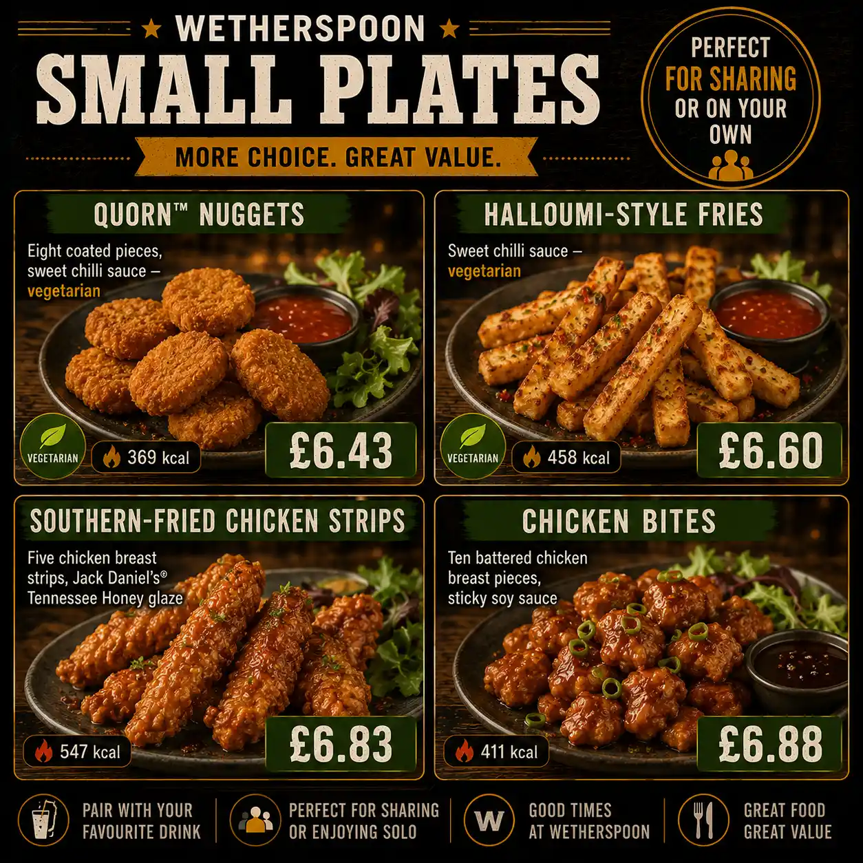 Wetherspoon halloumi-style fries small plate