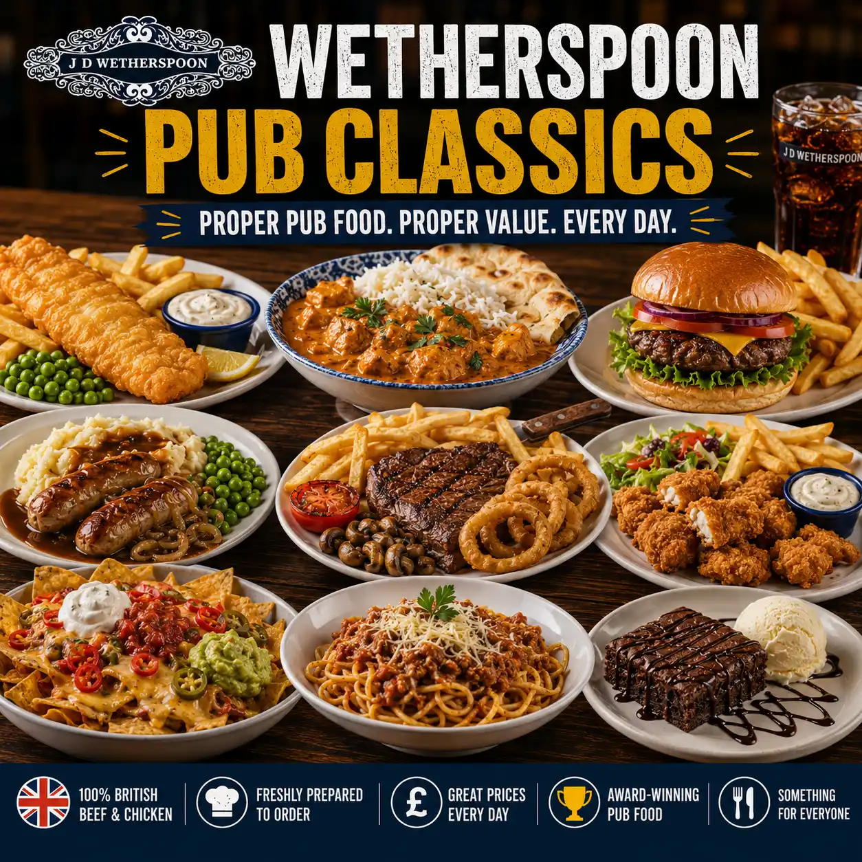 Small Pub Classics portion at Wetherspoon